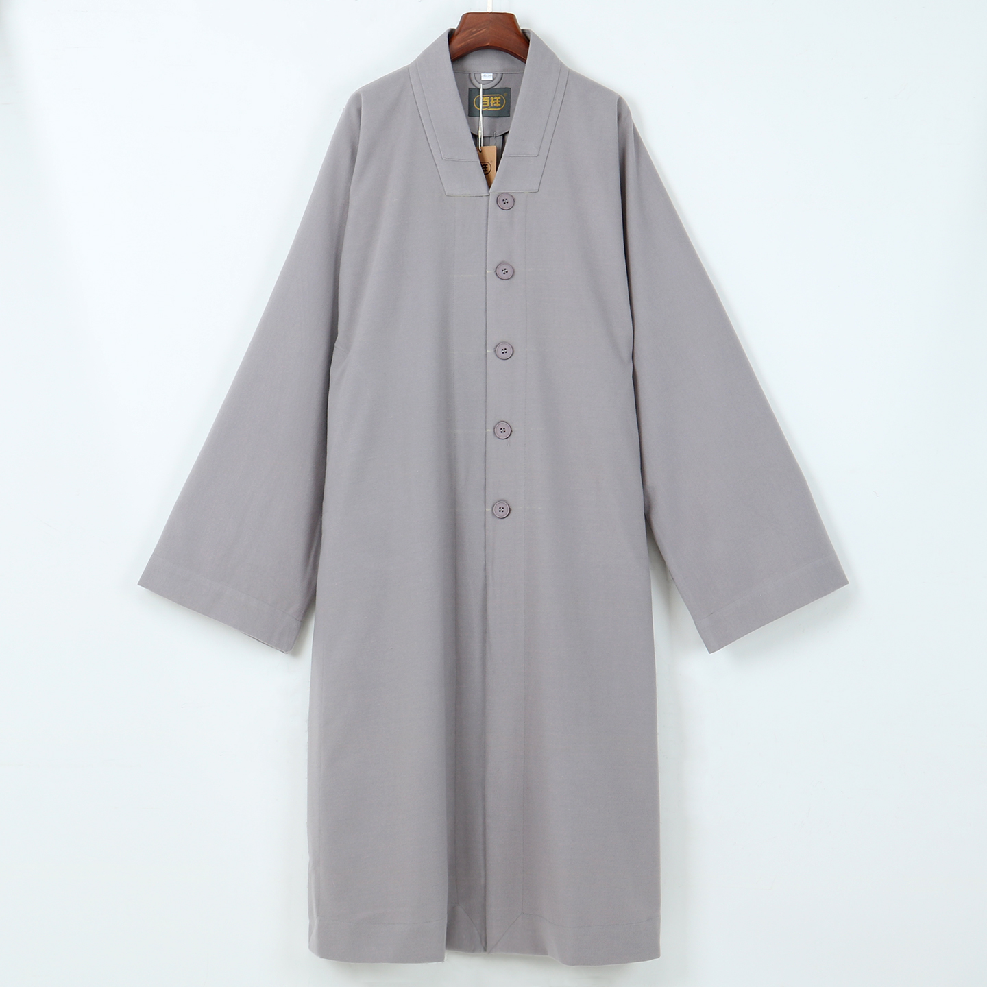 定制僧服中褂毛呢秋冬中短褂定做款僧人僧衣男女款师父纽扣大褂长