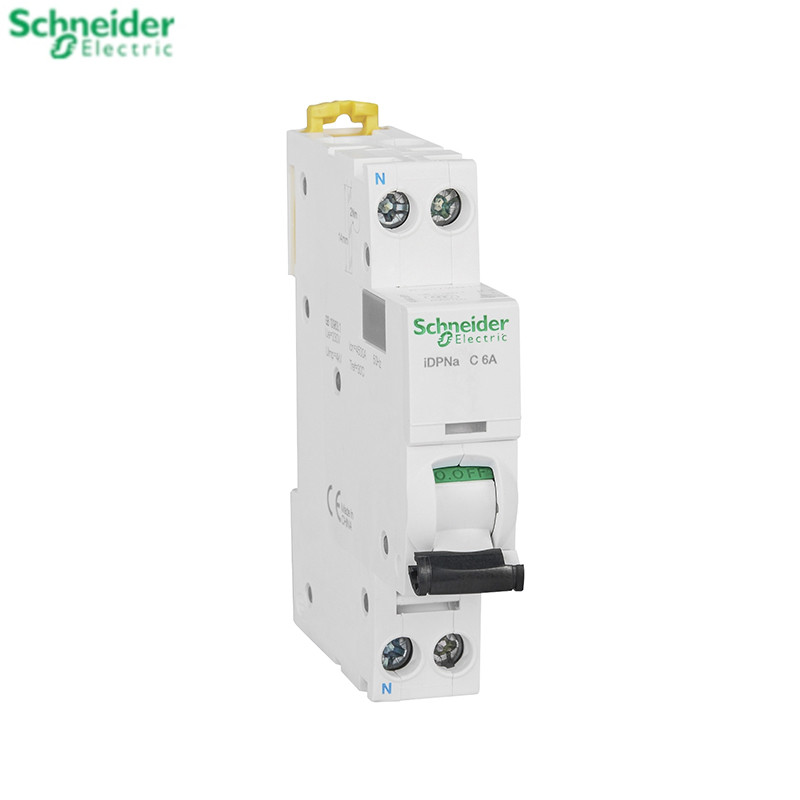 施耐德电气 小型断路器 A9P08606/10/16/20/25/32/40 iDPNa 1P+N