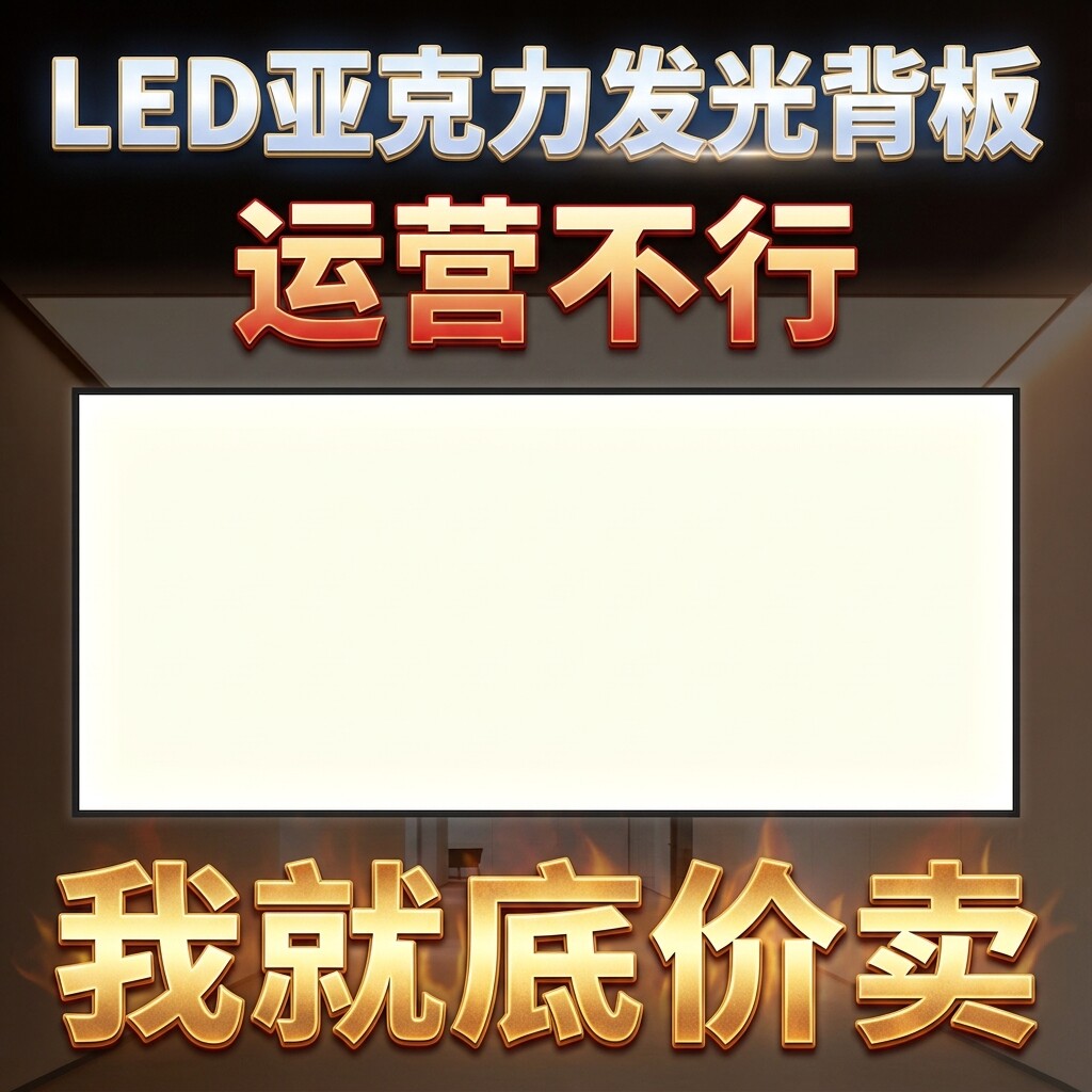 亚克力无边框发光背板有边框LED发光板导光板案背光板灯箱定制图片