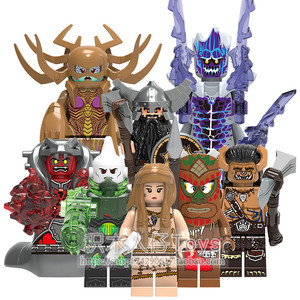 兼容国产积木人仔X0285食人族原始人魔兽地狱吼邪恶矮人蛇怪玩具