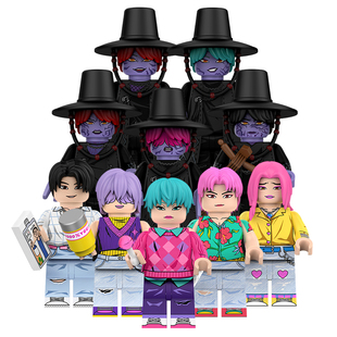 适用乐高恶魔男团秦宇贝比罗斯曼猎魔女团积木人仔WM6230拼装玩具