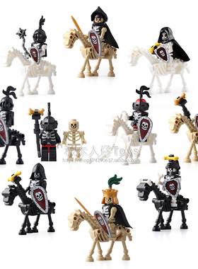 AX9815骷髅骑士军团积木人仔中古罗马系列兼容国产儿童军事玩具