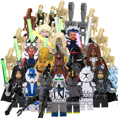 乐高星球大战积木人仔阿索卡玩具