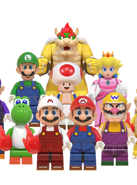 兼容国产积木人仔超级玛丽WM6103马里奥大电影冒险拼装儿童玩具