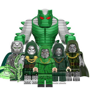 适用乐高积木人仔超级英雄神奇四侠反派毁灭博士机器人拼装玩具