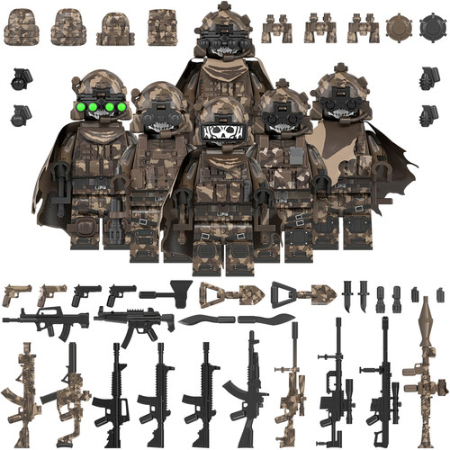 适用乐高军事人仔积木WM6168突击兵狙击手侦察兵指挥官拼装玩具