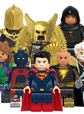 兼容国产积木人仔DC黑亚当命运博士鹰侠超人第三方拼装玩具X0349