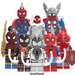 兼容国产蜘蛛侠平行宇宙积木人仔负空间创战纪雷神拼装玩具X0281