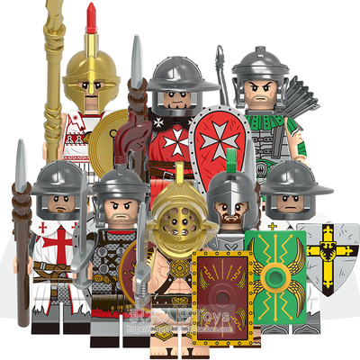 兼容乐高欣宏古罗马骑士十字军