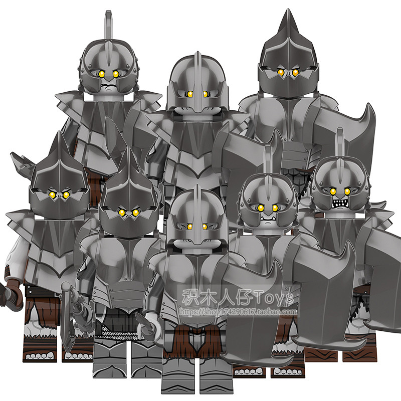 兼容国产积木人仔中古魔戒指环王霍比特人强半兽人拼装玩具KT1056