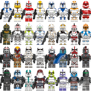 兼容国产星球大战积木人仔准星康纳克隆兵暴风侦察兵军团拼装玩具