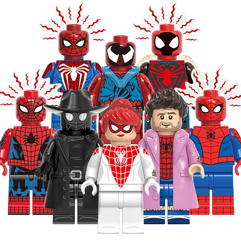 乐高积木人仔暗影蜘蛛侠拼装玩具