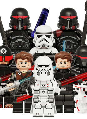 兼容国产星球大战积木人仔陨落武士团KT1066清洗兵部队拼装玩具