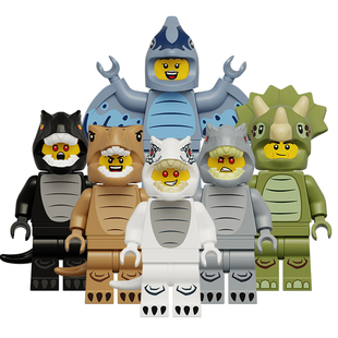 适用乐高小恐龙翼龙三角龙霸王龙第三方抽抽乐积木人仔拼装玩具