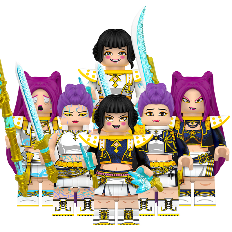 适用乐高动漫韩国猎魔女团积木人仔鲁米佐依米拉拼装玩具WM6229