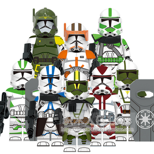 兼容国产星球大战积木人仔X0345克隆士兵指挥官科迪毁灭拼装玩具