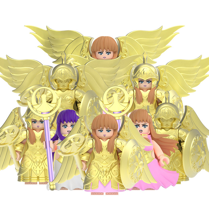 适用乐高圣斗士星矢十二星座雅典娜天蝎座第三方拼装积木人仔玩具