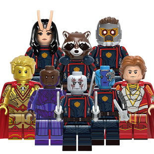 兼容国产银河护卫队3积木人仔星云星爵浣熊螳螂女G0015拼装 玩具