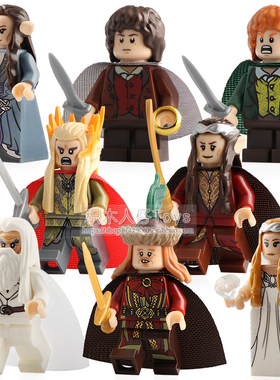 品高积木PG8148魔戒指环王拼装人仔佛罗多甘首夫镇长精灵王玩具