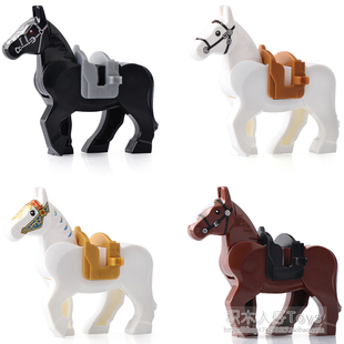 欣宏积木X0169中古战马白马戒灵马棕马独行侠白马拼装人仔配件