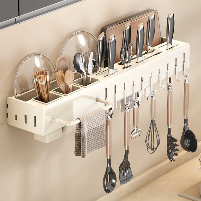 德国精工厂家供应厨房刀架置物架菜刀砧板锅盖一体壁挂多功能筷子