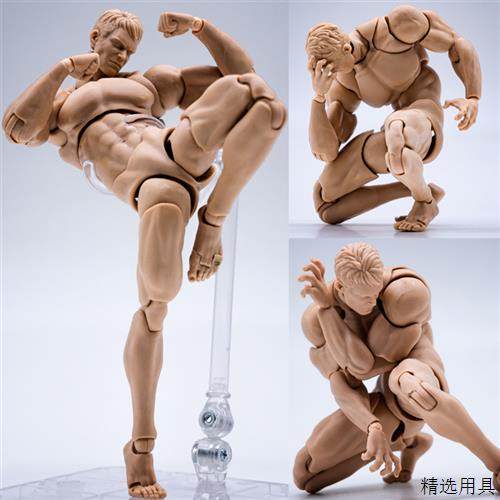 1/12人体模型美术绘画定格动画男肌肉素体6寸可动人偶手办兵人diy,模玩/动漫/周边/娃圈三坑/桌游,手办/手办景品,淘宝优惠券,粉丝福利购,淘宝优惠卷