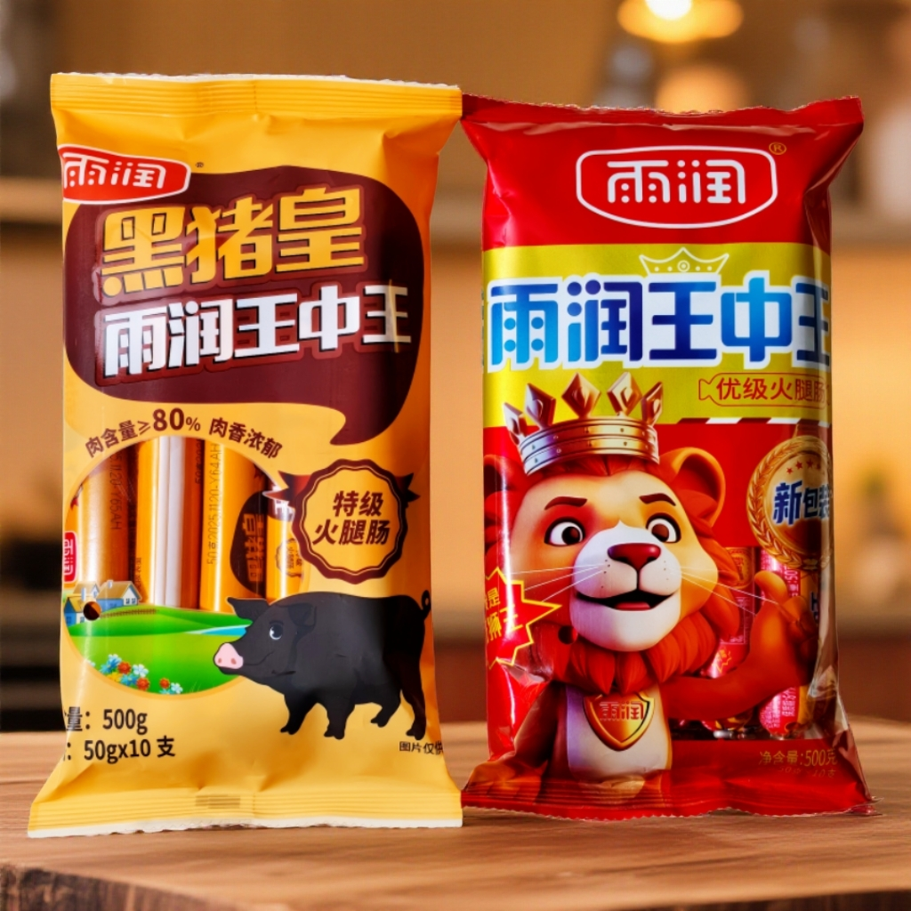 雨润王中王火腿肠500g黑猪皇优级特级超市同款即食早餐零食,粮油调味/速食/干货/烘焙,火腿/即食火腿/加工火腿,淘宝优惠券,粉丝福利购,淘宝优惠卷
