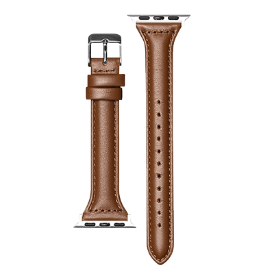 适用watchs苹果表带小蛮腰真皮