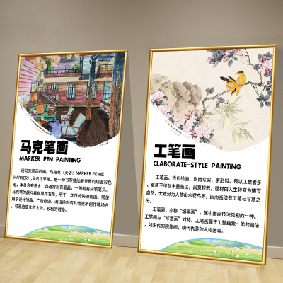美术班画室墙面布置装饰挂画儿童培训教室学校背景墙贴纸创意海报