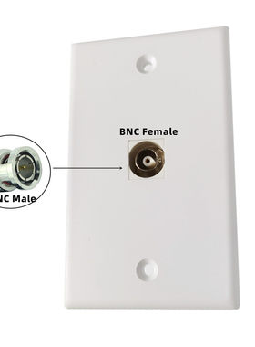卡扣式单孔BNC监控设备转接插座面板音频信息面板1BNC Wall Plate