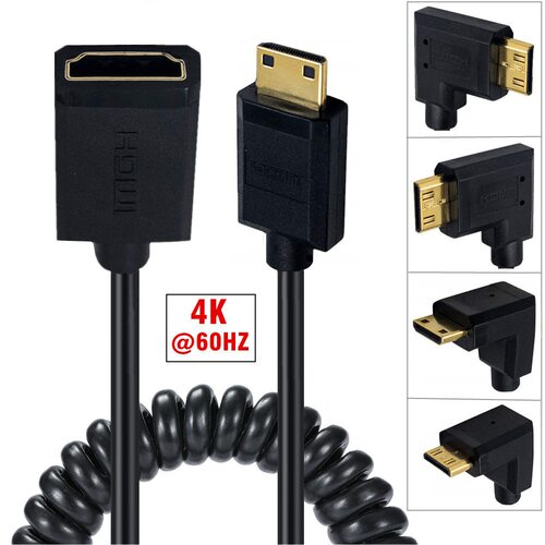 伸缩60Hz mini hdmi转HDMI母3.2mm平板连电视高清视频高清线4K
