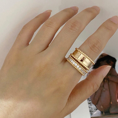 ggxr欧美简约排钻戒指时髦ins