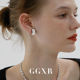 GGXR 奥地利进口冰川水晶耳环耳夹925银针早春bling耳饰女小众贩