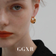GGXR 金属水滴耳环无耳洞耳夹冷淡风情侣耳饰 白百何好团圆同款