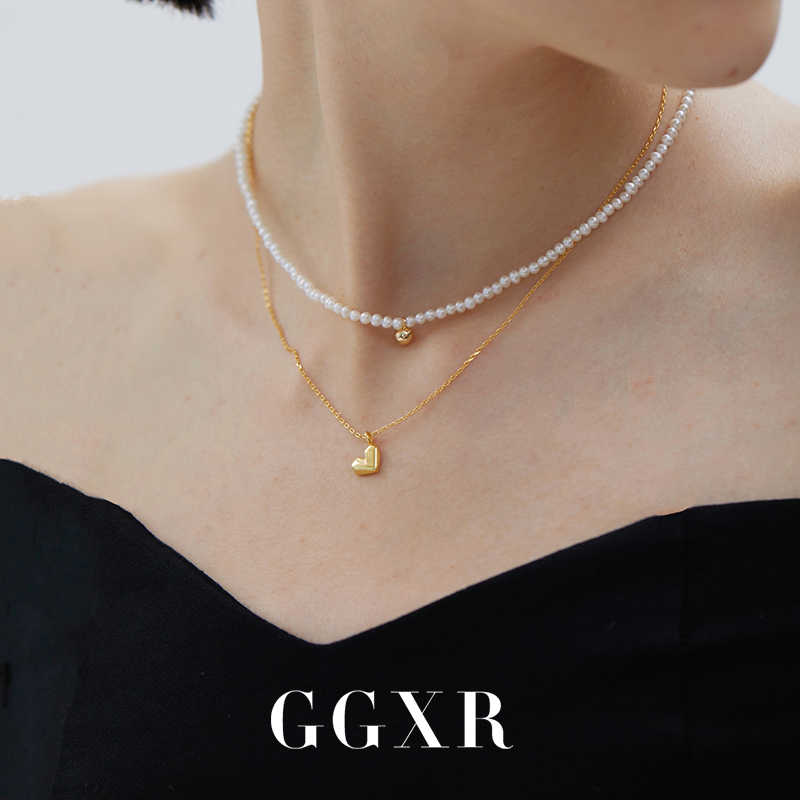 GGXR925银爱心锁骨链