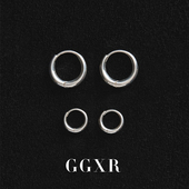 GGXR buhai 定制sophie 经典 金属hoop百搭耳环耳夹