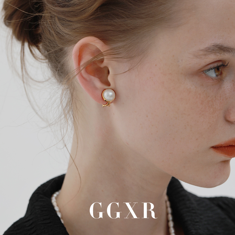 GGXR欧美通勤珍珠耳环耳夹