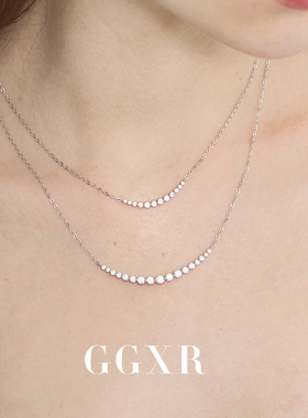 GGXR 925银微笑项链锁骨链经典百搭款显瘦明星同款通勤