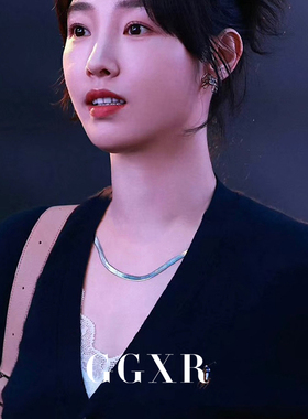 ggxr欧美925银饰扁蛇骨链高级