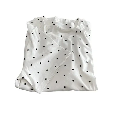 2026新款T恤女士tee十三行宽松休闲百搭短袖上衣波点文艺风圆领24