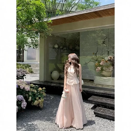 2026新款CallmeEar 层次美学 莱赛尔天丝亚麻超大裙摆连衣裙夏通