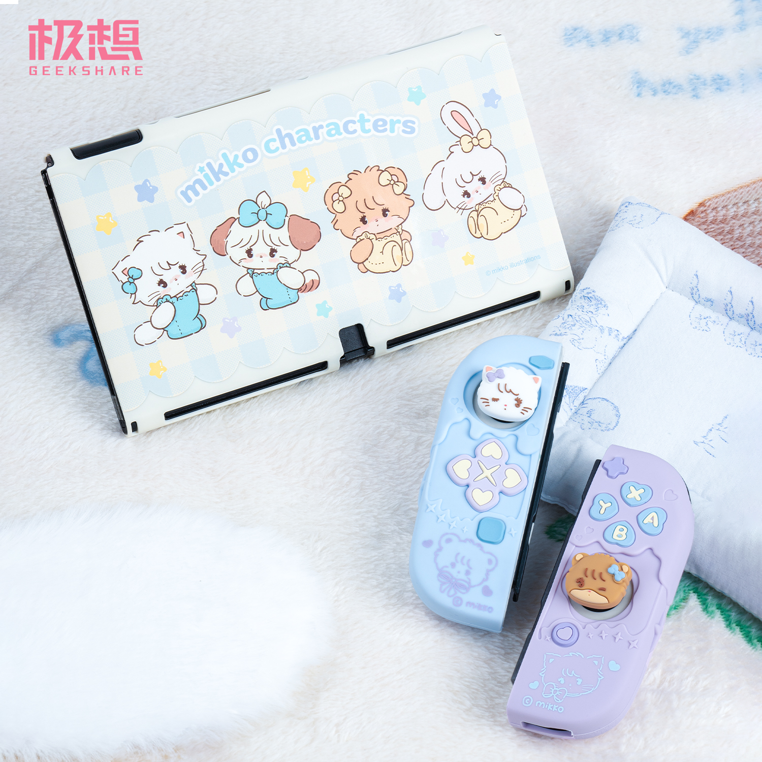 极想任天堂switcholed保护壳Mikko联名款硅胶保护套joycon手柄壳