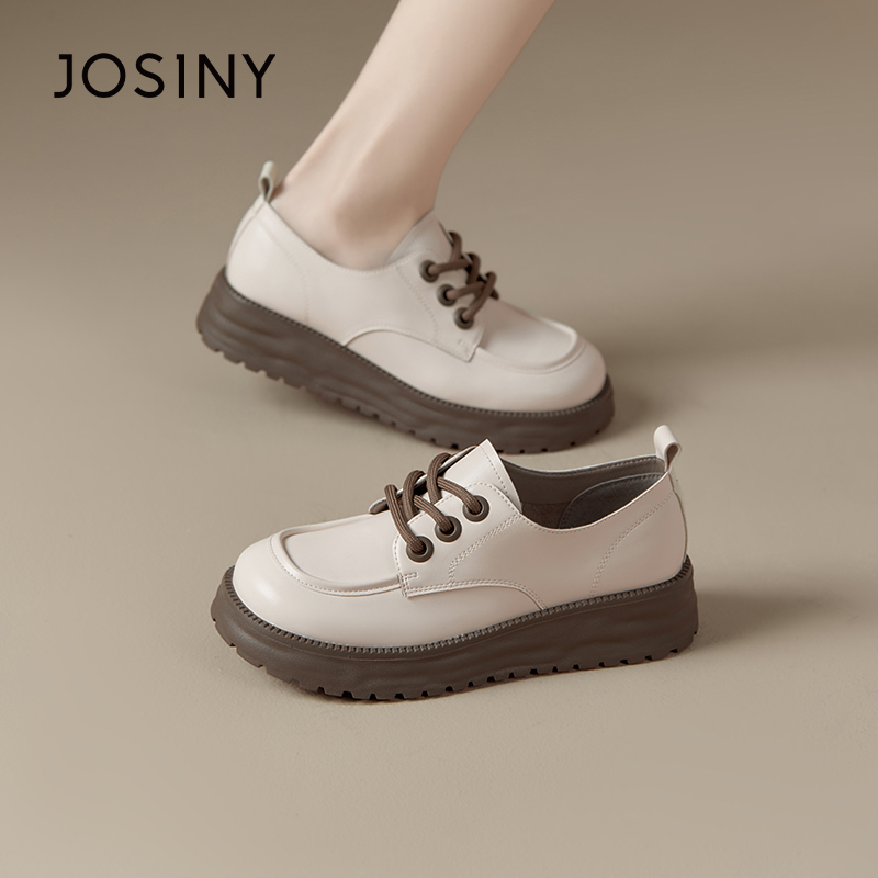 卓诗尼英伦风厚底乐福鞋