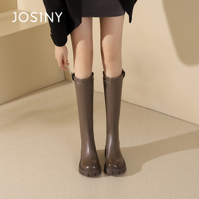 卓诗尼厚底长筒靴女冬季加绒