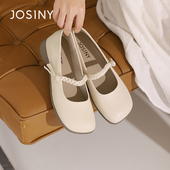 卓诗尼新款 休闲百搭日常小香风 圆头平底套脚韩版 女鞋 子女士单鞋