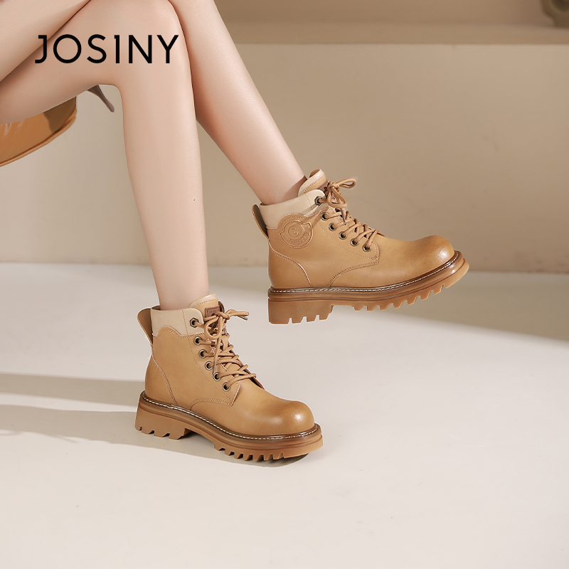 卓诗尼秋冬撤柜正品女工装户外马丁靴经典大黄蜂配色日常休闲百搭