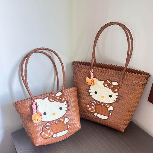 编织包2025新款高级版沙滩斜挎包