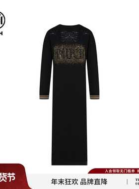 TCH私服烫钻时尚休闲气质2025秋季中宽松长款连衣裙女T75C30B1021