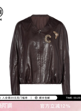 TCH私服烫钻美拉德复古洋气短款皮衣外套女25秋季新款T75C16E5001
