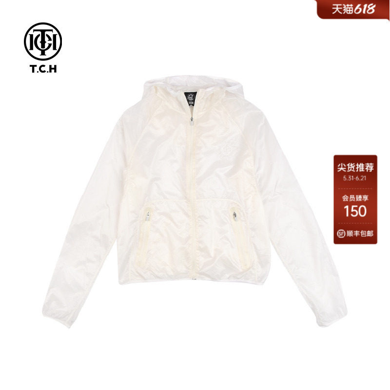 TCH轻奢夏季新款烫钻百搭连帽外套男女同款T72B276010